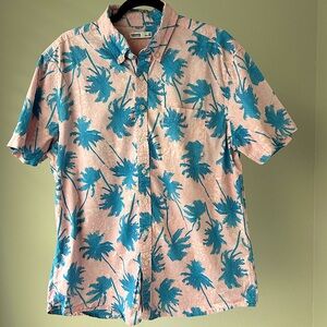 Sonoma XL Blue and Pink Palm Print Men's Shirt